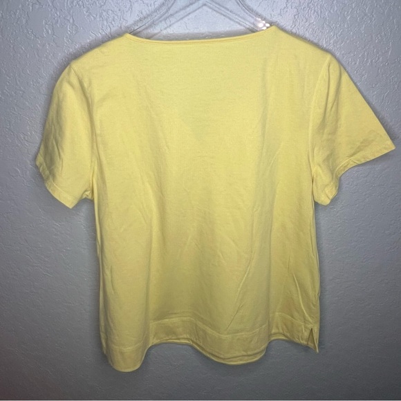 Talbots Women’s Yellow V Neck Top - Picture 4 of 5